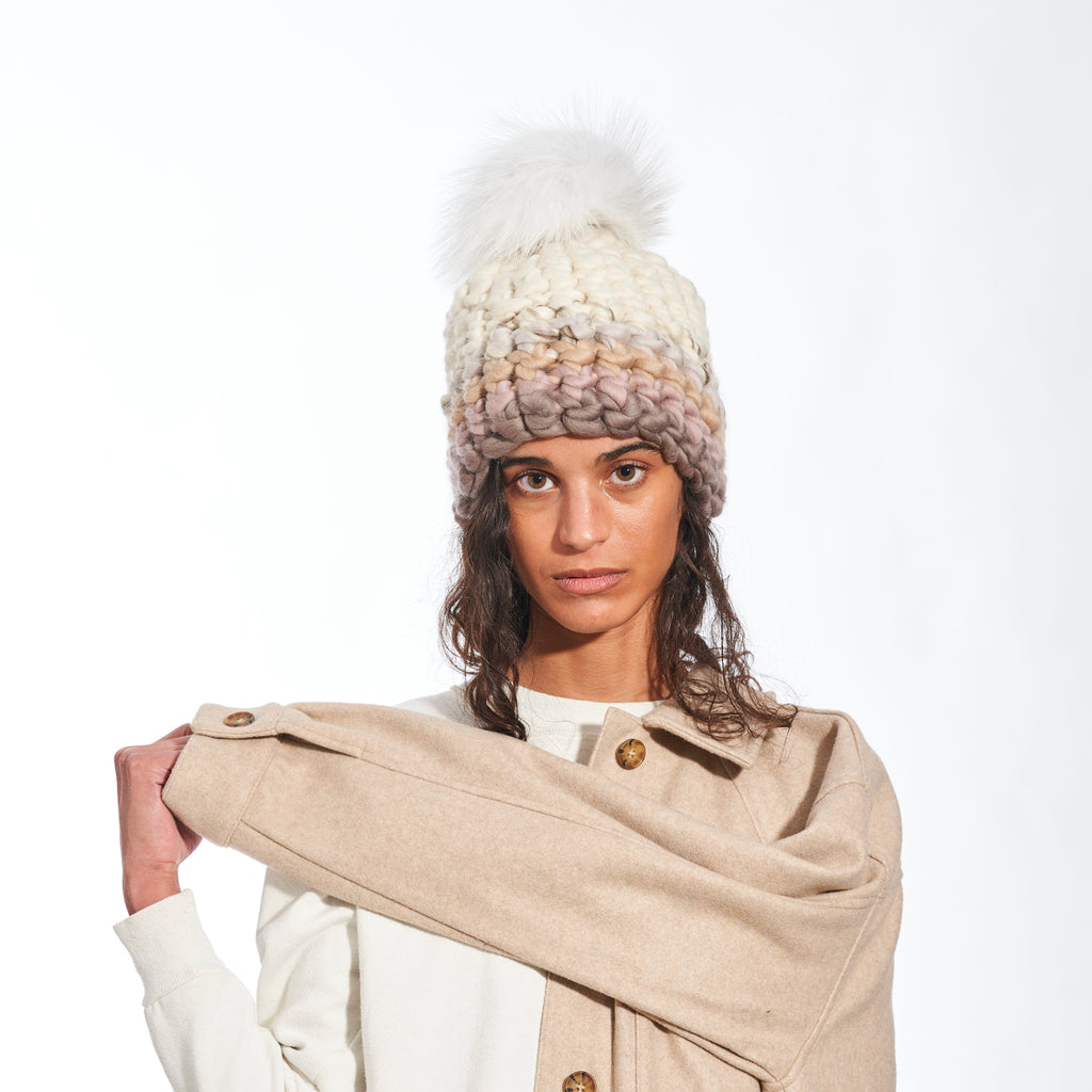 stripe + scramble beanies – Mischa Lampert