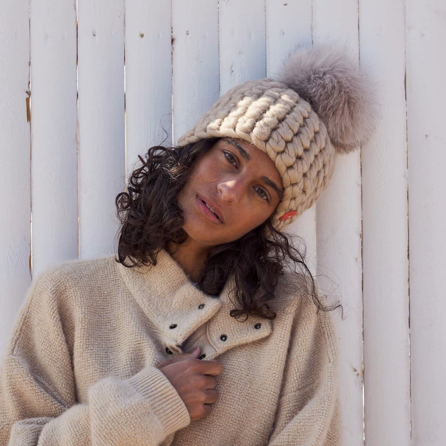 Mischa Lampert ポンポン付きニット帽　ビーニー blend beanies – Mischa Lampert