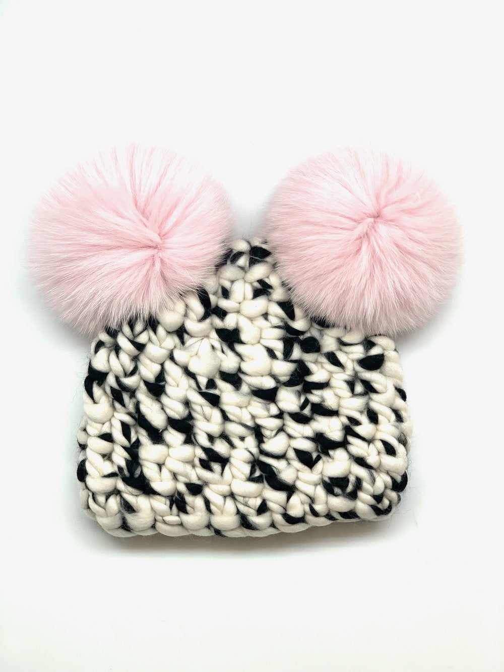 white/black blend kids mickey + baby pink xl poms – Mischa  display picture 2