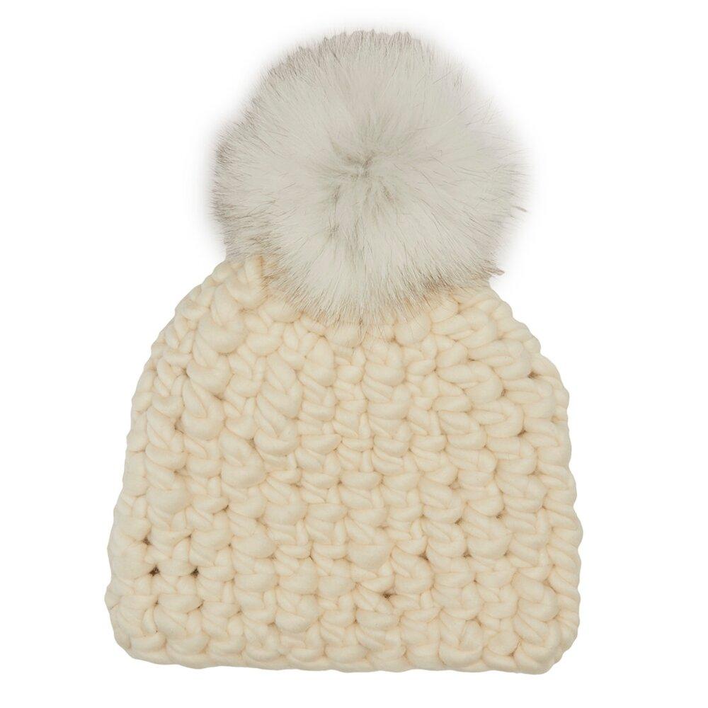 Mischa Lampert Light Melange Deep Pom Beanie in deals Arctic Tan